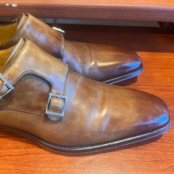 Magnanni light brown double monks size 8 1/2 main image 9